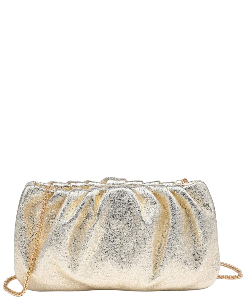 Moda Luxe Fancy Clutch In Gold