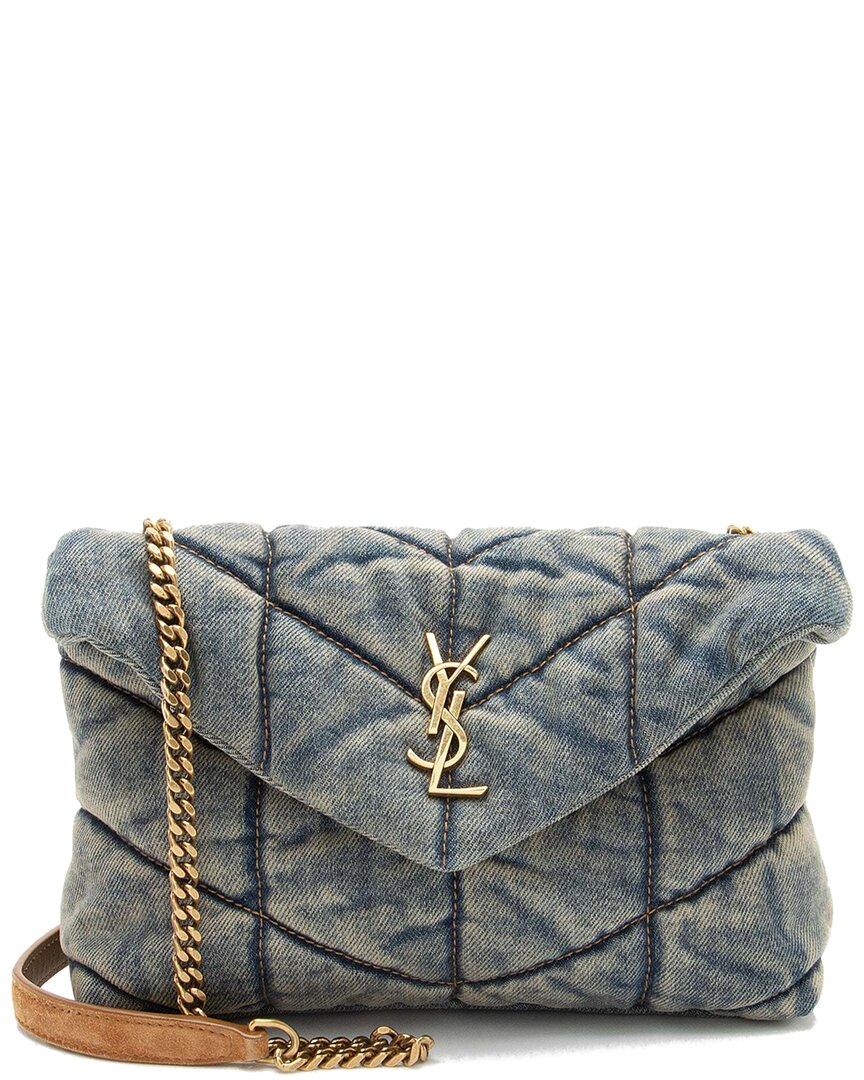 Saint Laurent Blue Leather Monogram Puffer Loulou Toy Shoulder Bag (authentic  Pre-loved) In Multi
