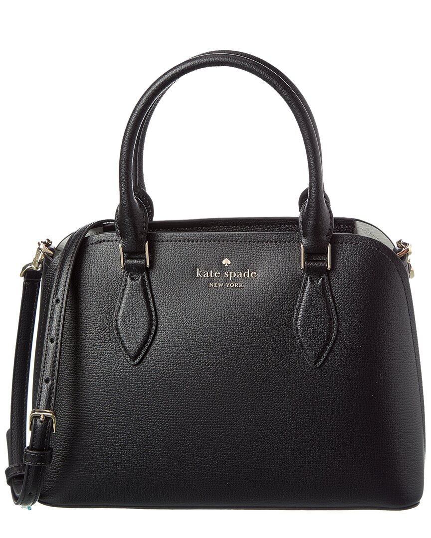 Kate Spade New York Darcy Refined Grain Leather Small Satchel In Black
