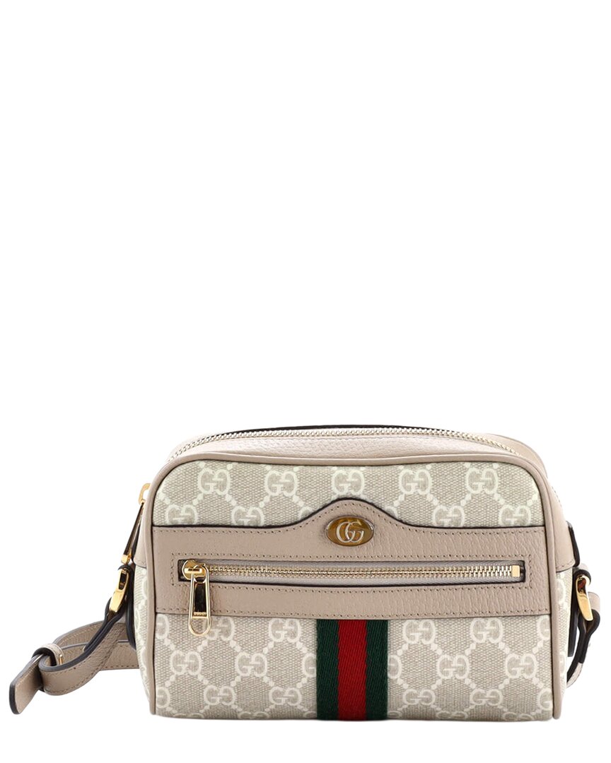 Gucci Ophidia Shoulder Bag Gg Coated Canvas Mini (authentic Pre-loved) In Brown/beige