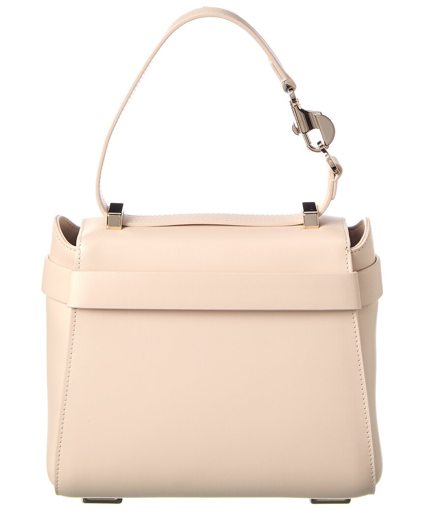 Chloé Nacha Leather Shoulder Bag In White | ModeSens