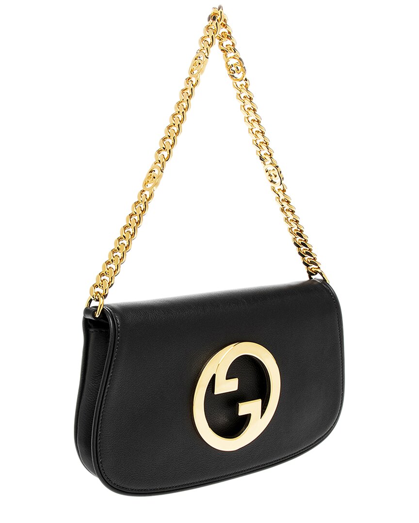 Gucci Blondie Leather Shoulder Bag In Black