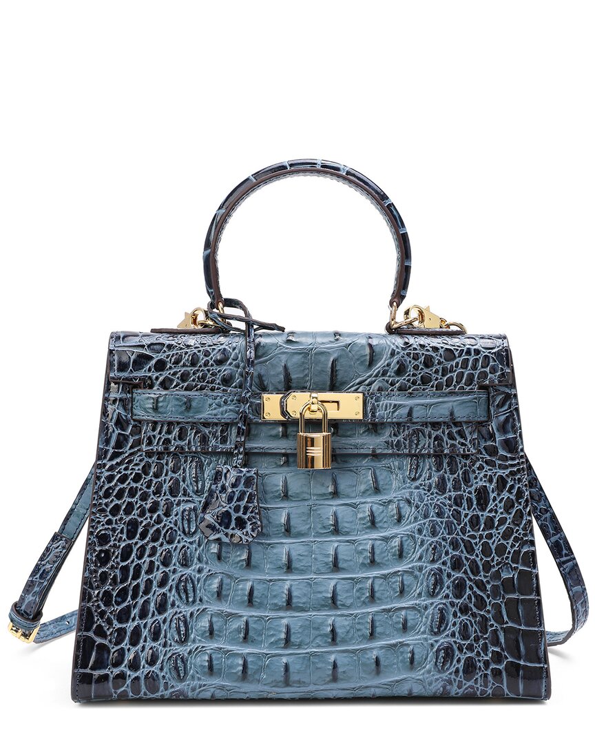Tiffany & Fred Alligator-embossed Leather Shoulder Bag