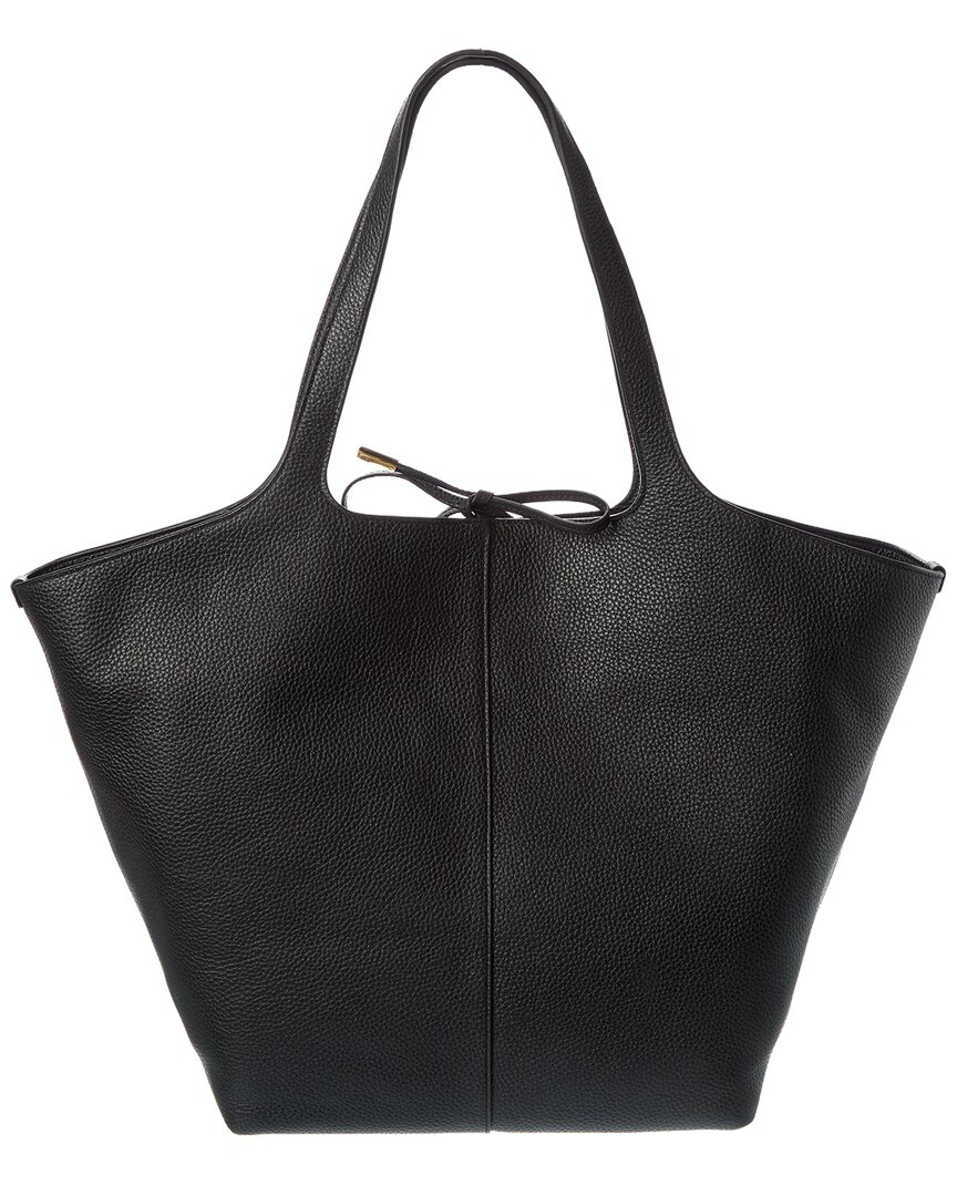 Vince Meadow Leather Tote In Black