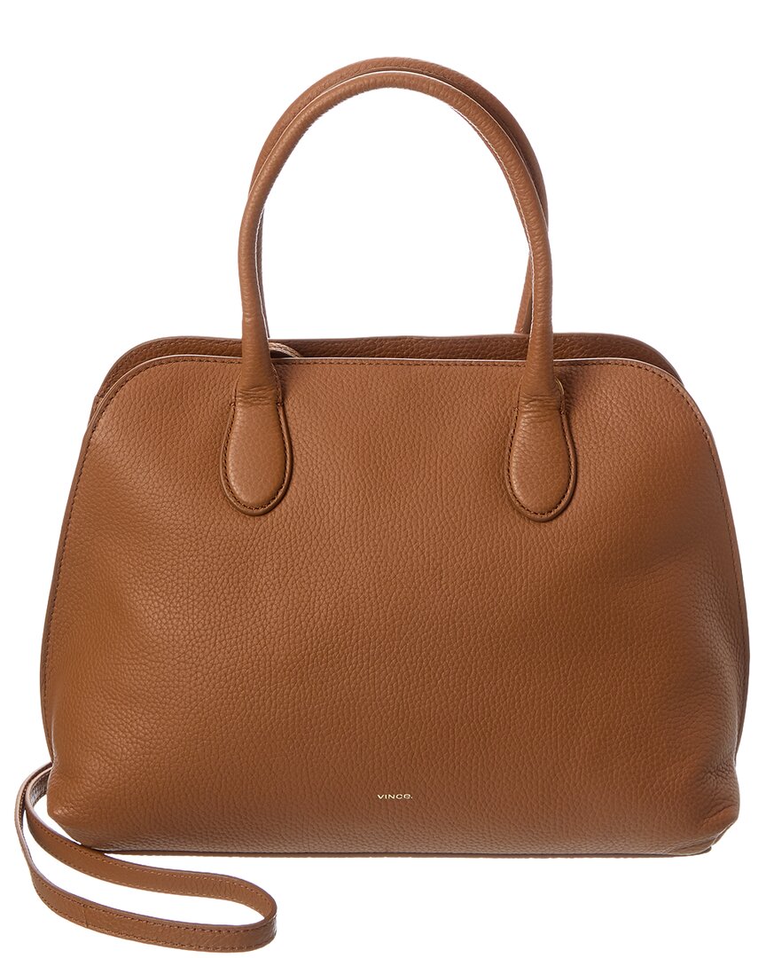 Vince Donna Medium Leather Satchel In Brown