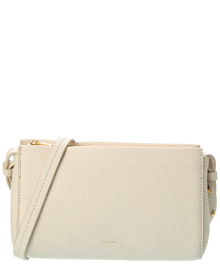 Vince Smyrna Wos Top Zip Leather Crossbody In White