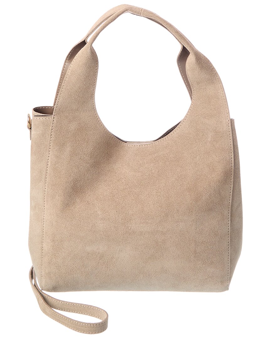 Isabella Rossetti River27 Suede Tote In Taupe