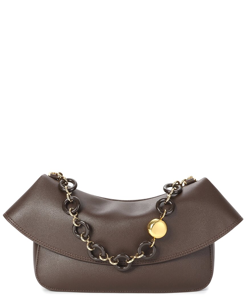 Tiffany & Fred Paris Suede Leather Shoulder Bag In Brown