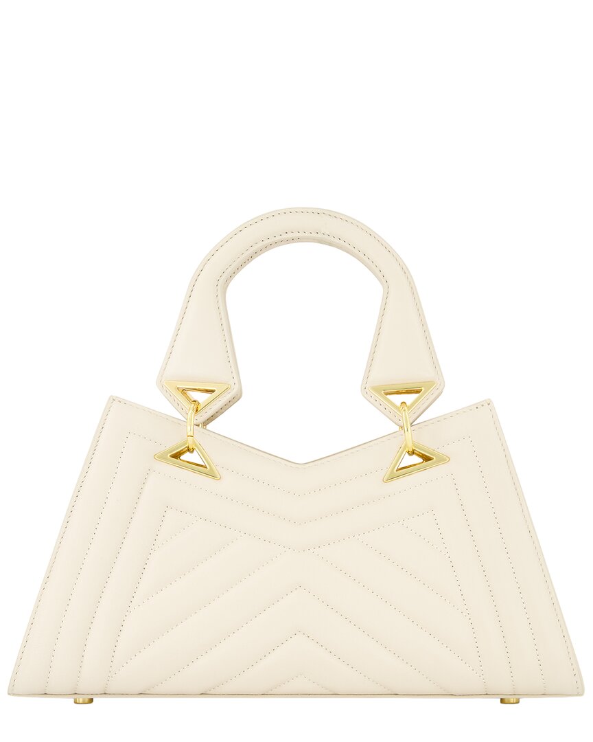 Mac Duggal Quilted Napa Leather Angular Handbag