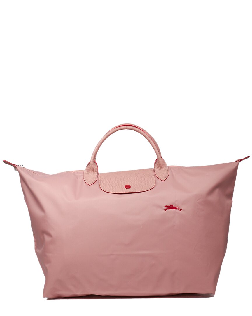 Longchamp Le Pliage Club 18 Large Nylon Travel Bag In Pink