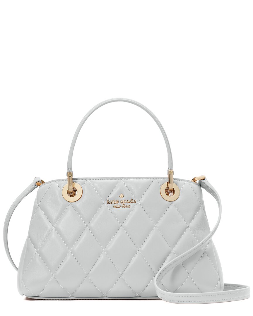 Kate Spade New York Carey Smooth Quilted Leather Small Sullivan Satchel In Gray