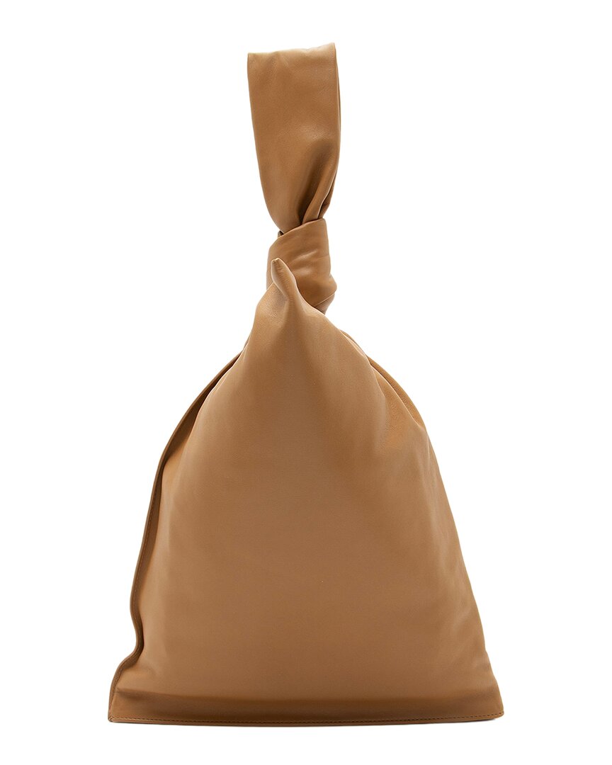 Bottega Veneta Beige Leather Twist Clutch (authentic Pre-loved)