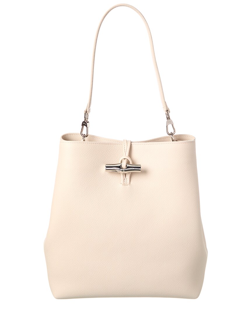 Longchamp Le Roseau Shoulder Bag M In Neutral
