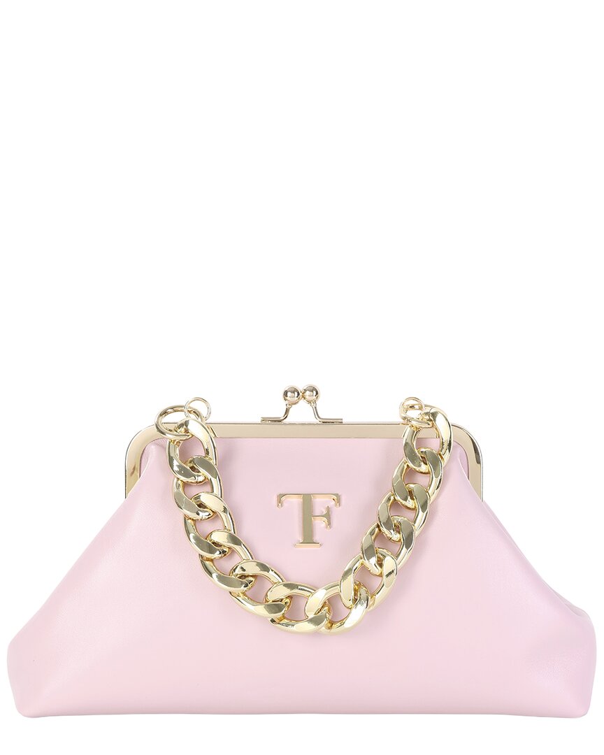 Tiffany & Fred Paris Iconic Leather Frame Clutch In Purple