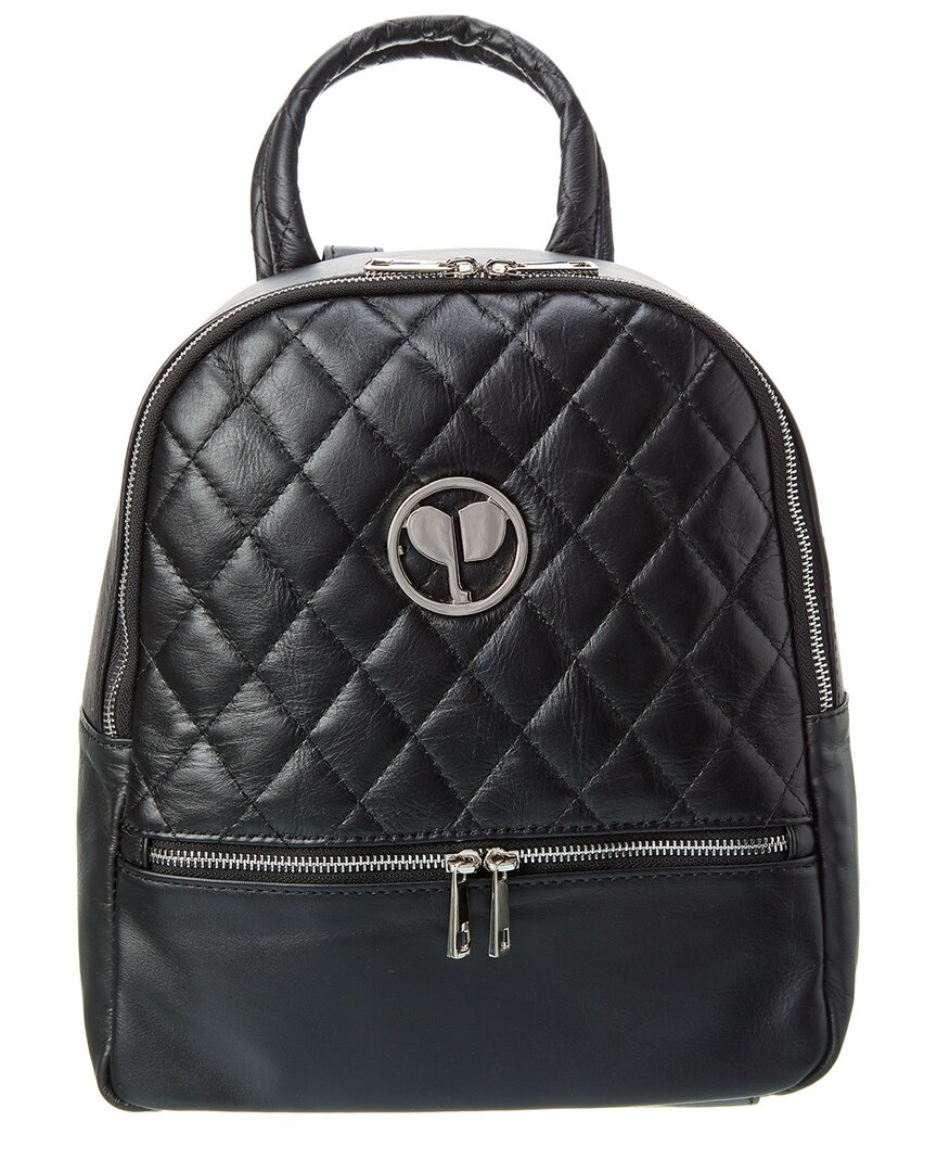 Persaman New York Ava Leather Backpack In Black