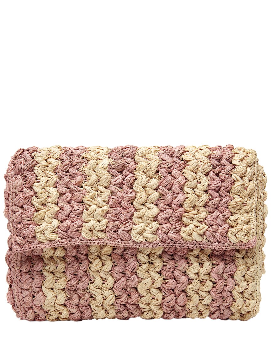 Mar Y Sol Remi Raffia Clutch In Purple