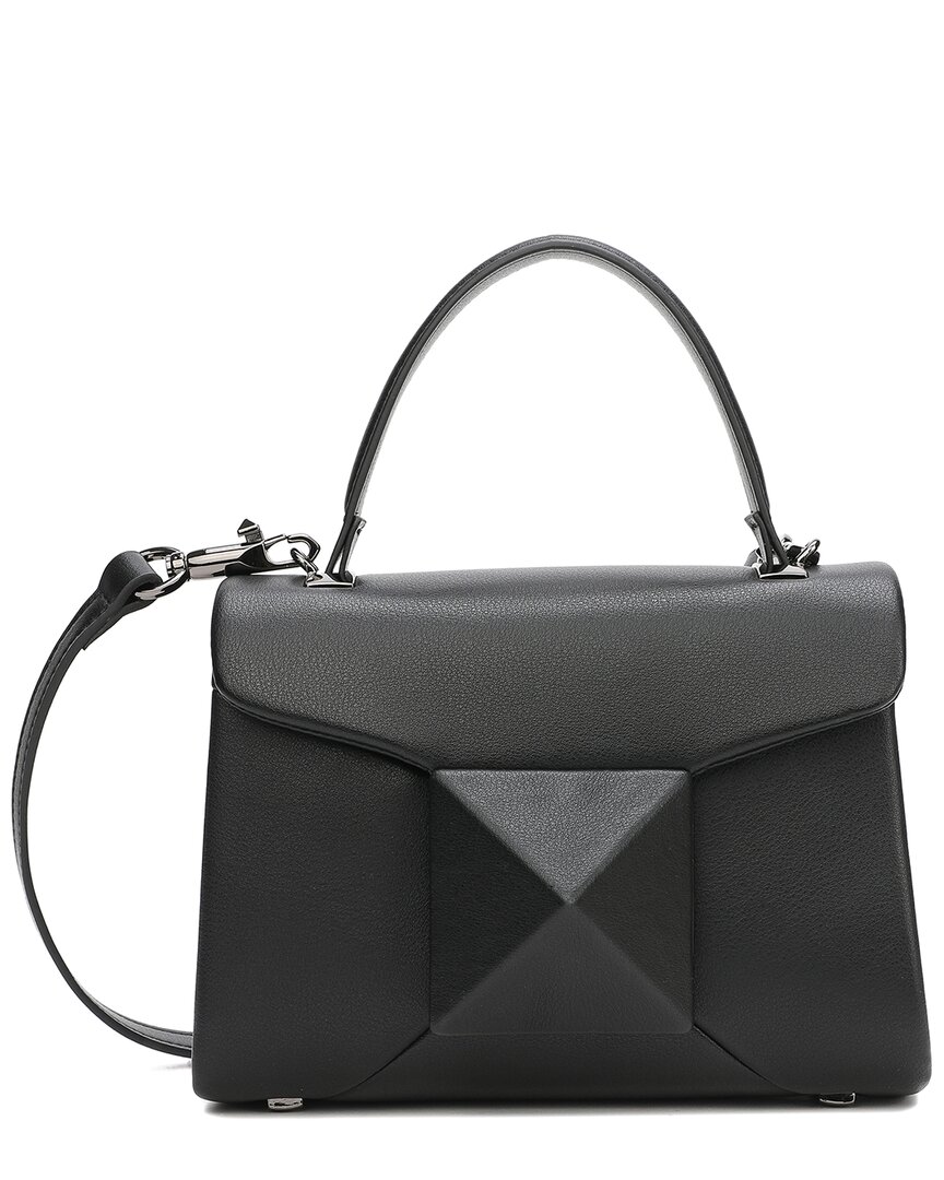 Tiffany & Fred Full-grain Soft Leather Top Handle Shoulder Bag In Black