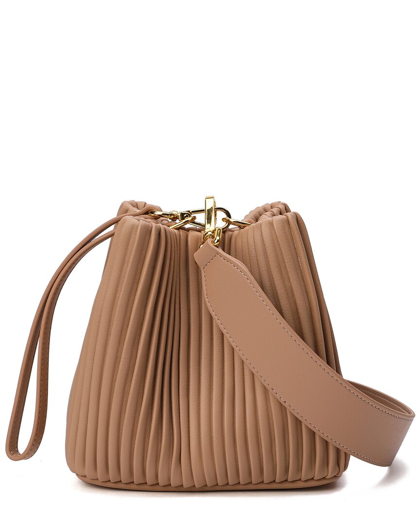 Tiffany & Fred Pleated Leather Shoulder Bag