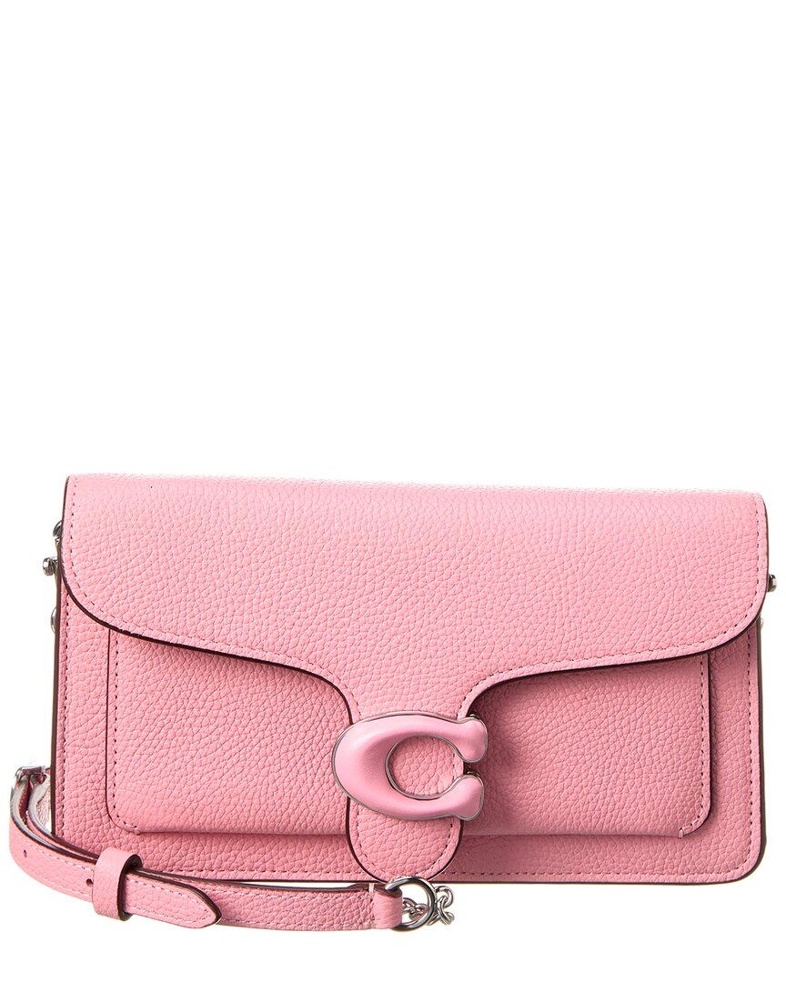 COACH TABBY COVERED C CLOSURE LEATHER CHAIN CLUTCH