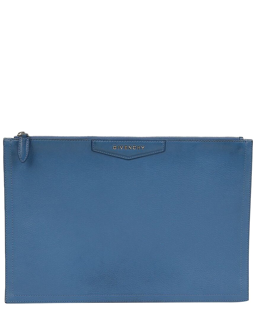 Givenchy Antigona Large Clutch (authentic Pre-loved) In Blue