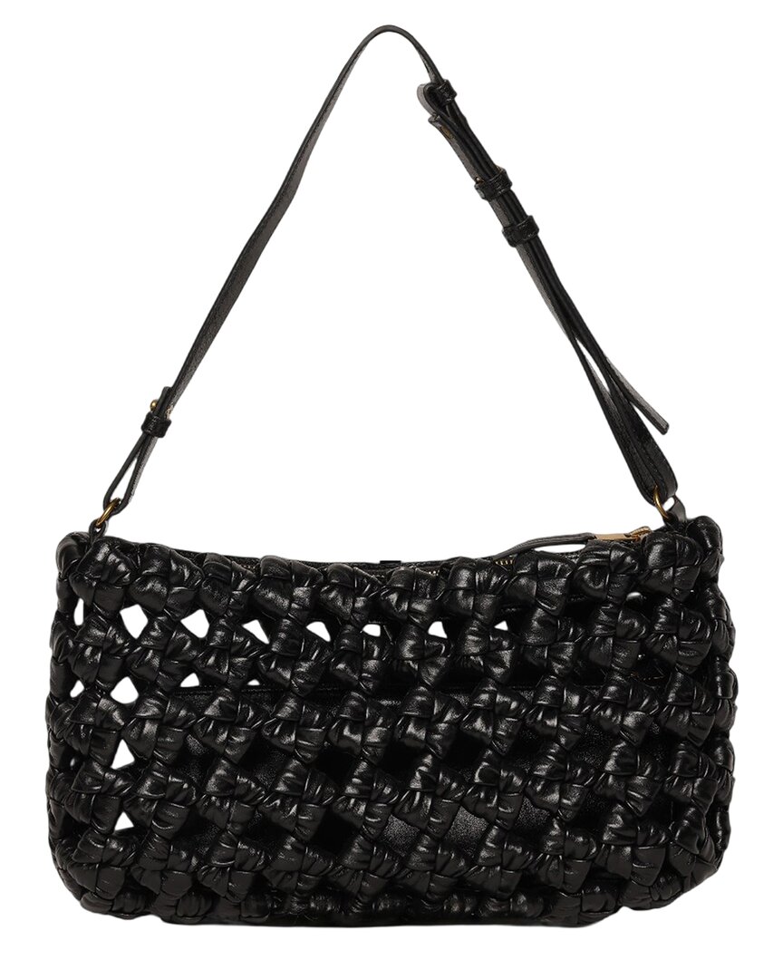 Walter Baker Ash Leather Clutch In Black