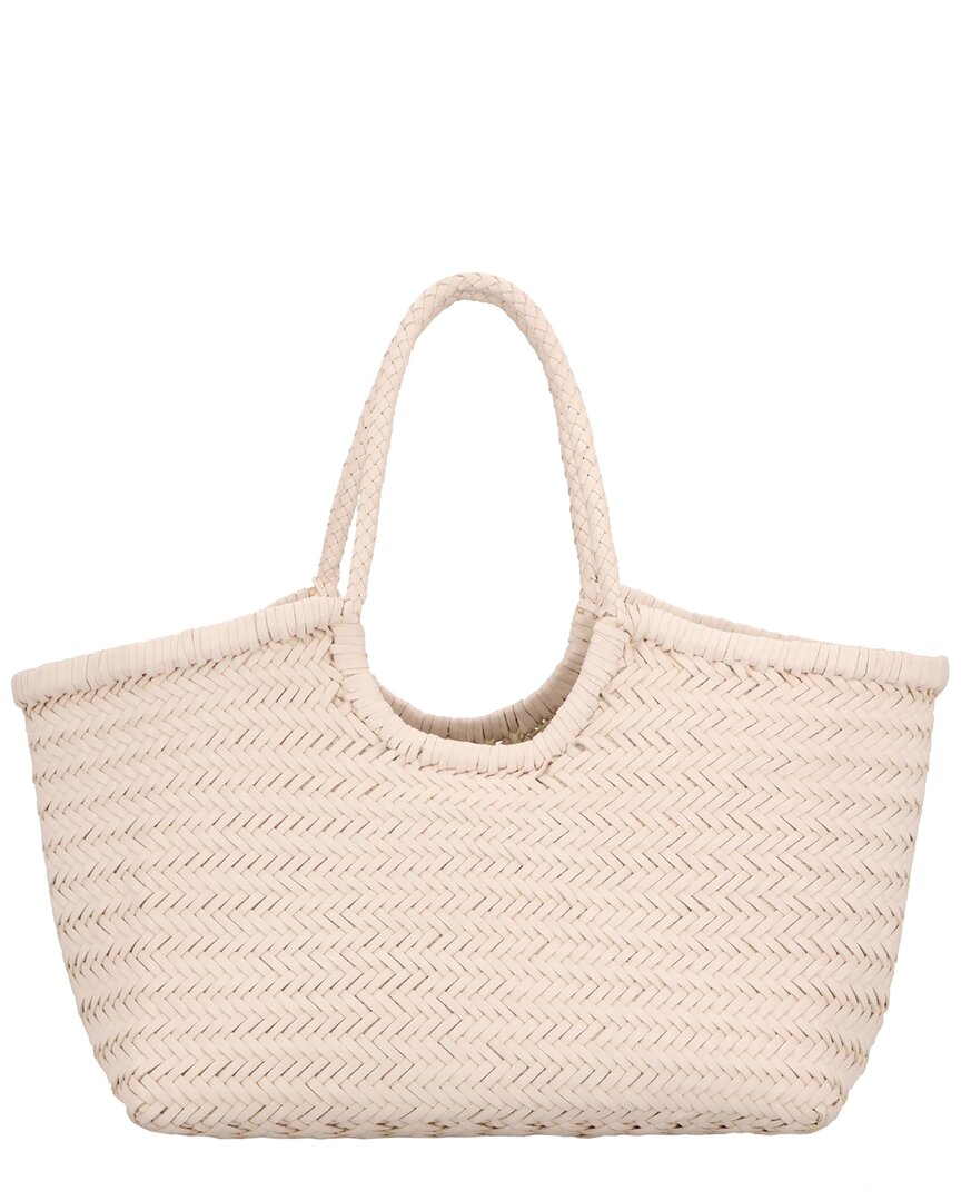 Dragon Diffusion Big Nantucket Leather Shoulder Bag In Beige