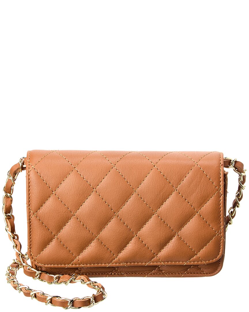 Italian Leather Quilted Crossbody Bag