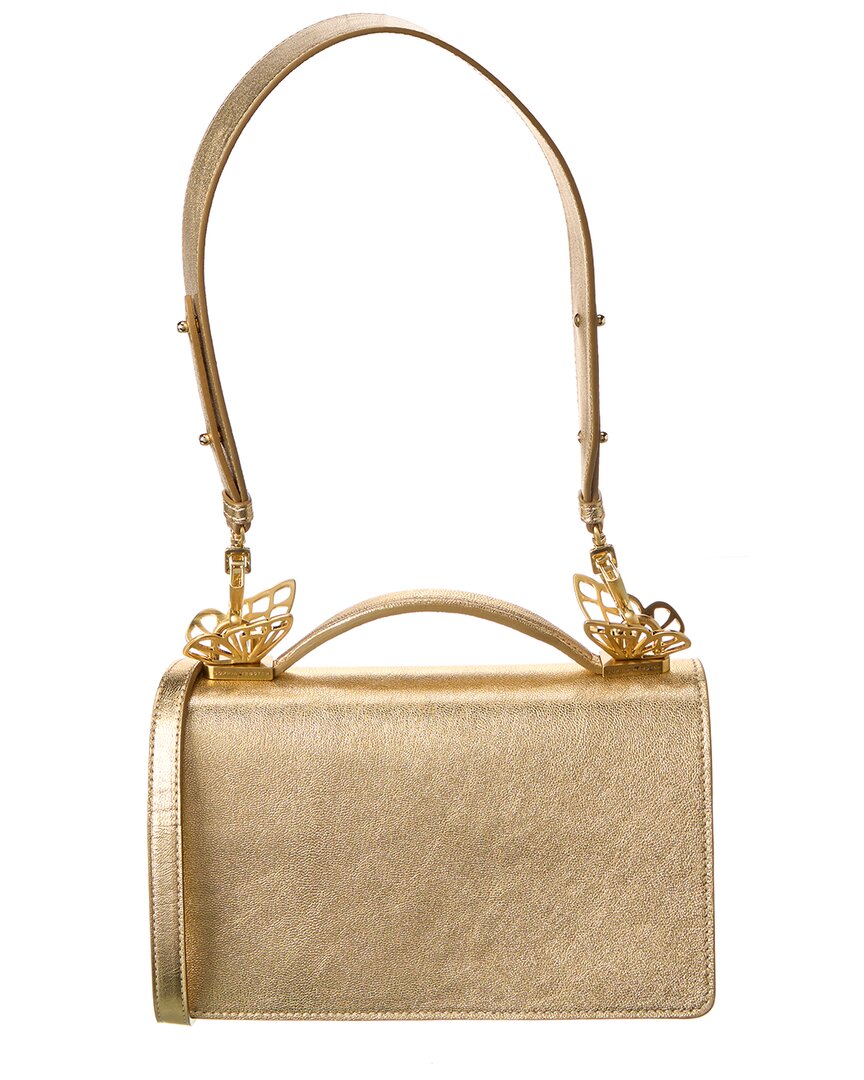Sophia Webster Mariposa Mini Metallic Leather Shoulder Bag In Gold