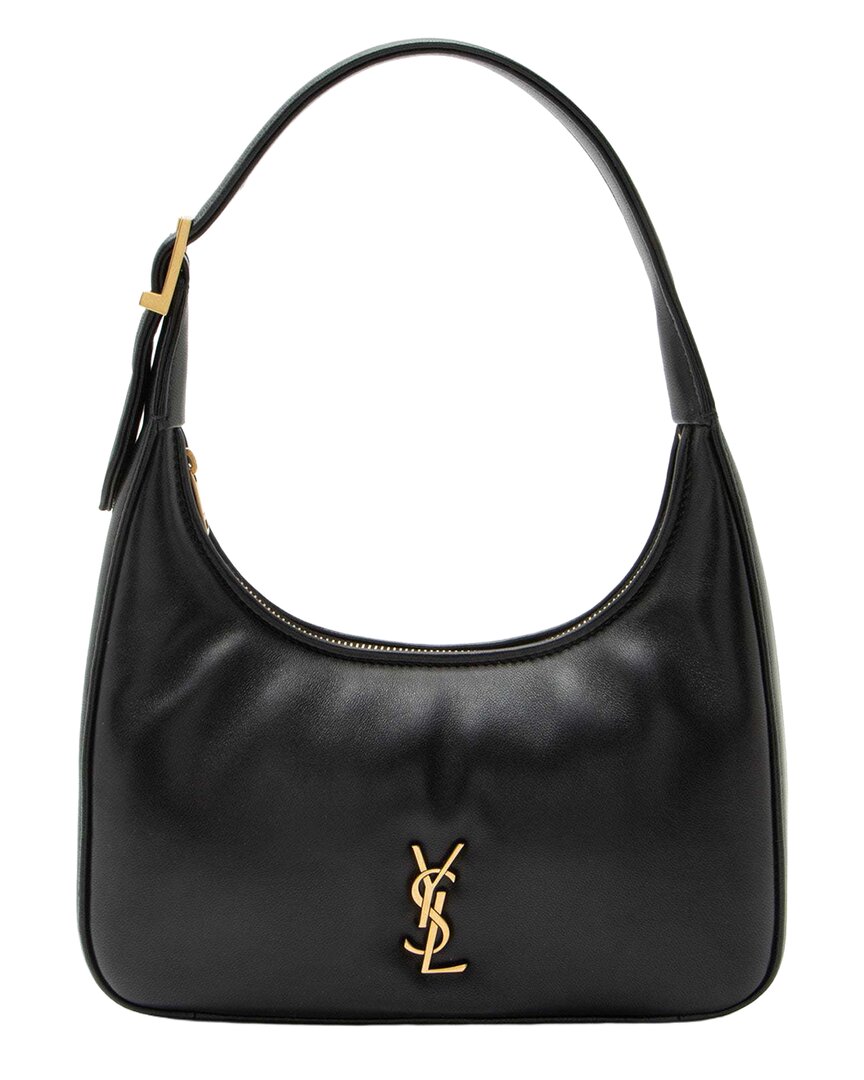 Saint Laurent Black Lambskin Monogram Calypso Mini Hobo