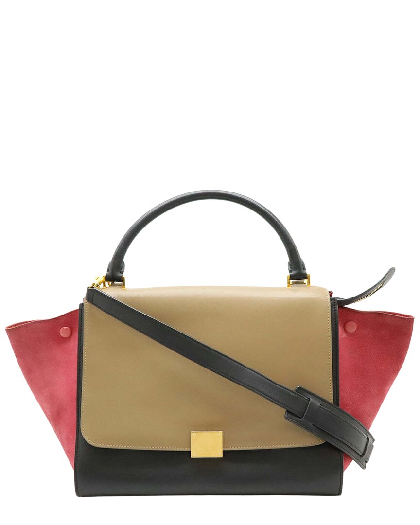 Celine Beige Others Trapeze Handbag (authentic Pre-loved) In Multi