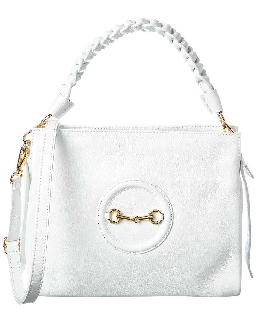 Isabella Rossetti Calista Leather Handbag Women's White | eBay