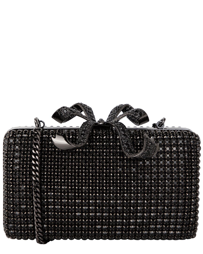 Self-portrait Self Portrait Black Crystal Box Clutch In Black