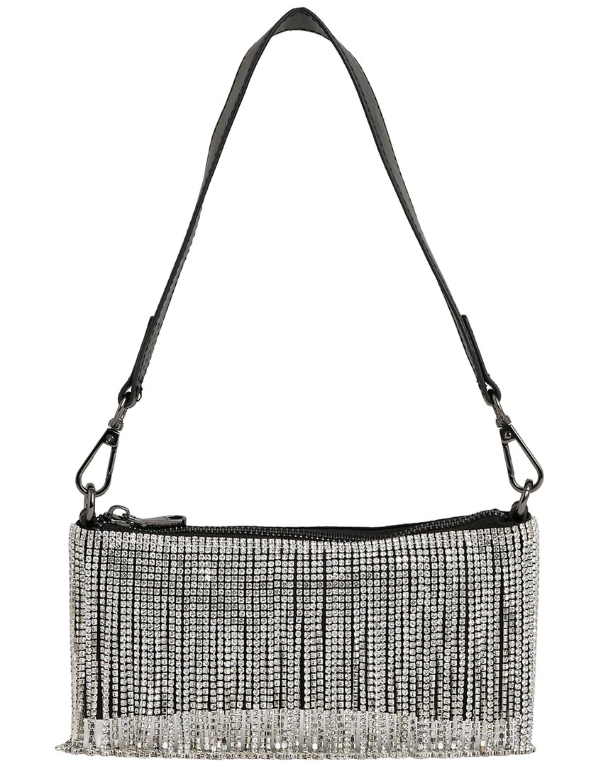 Reiss Francesca Fringe Satin Shoulder Bag
