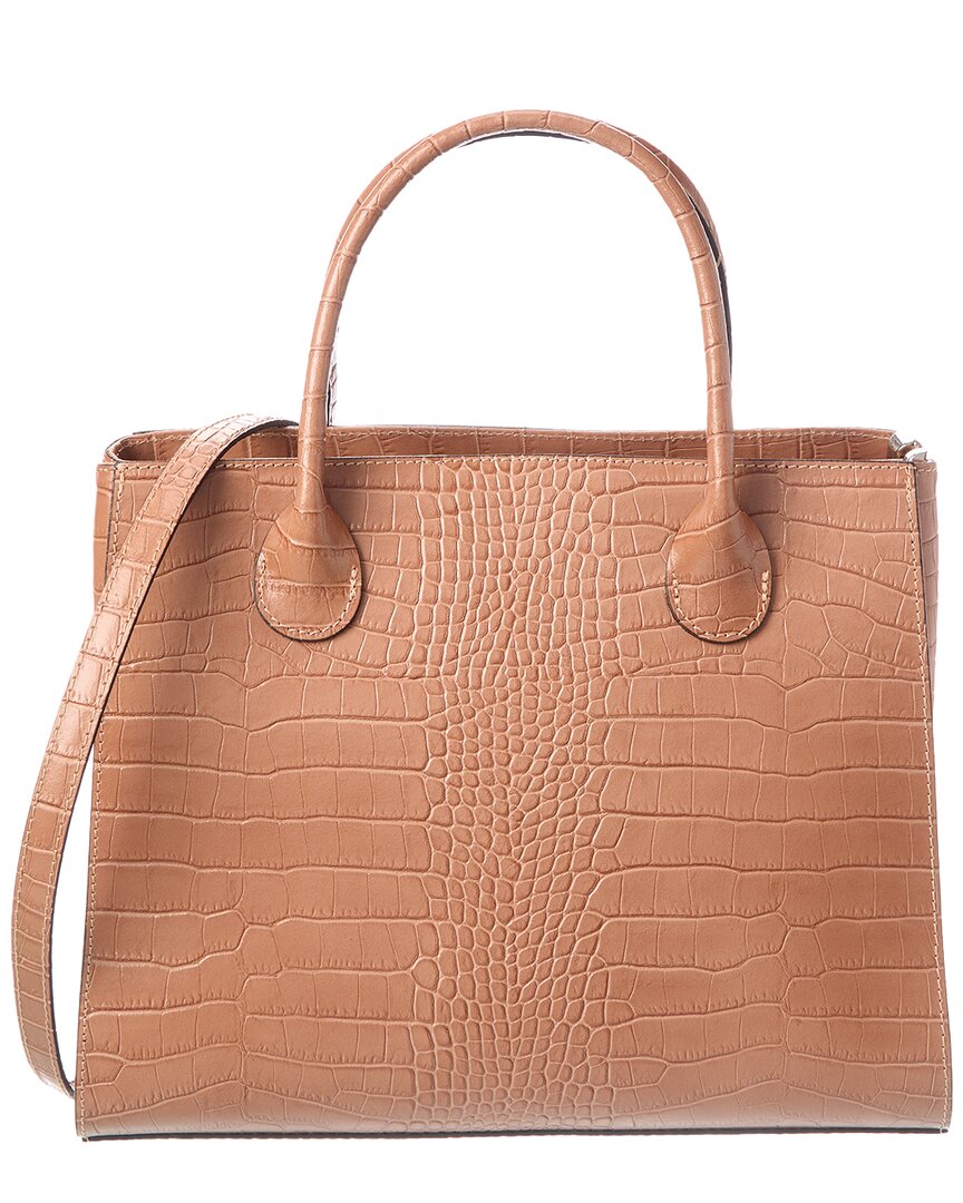 Italian Leather Top Handle Tote