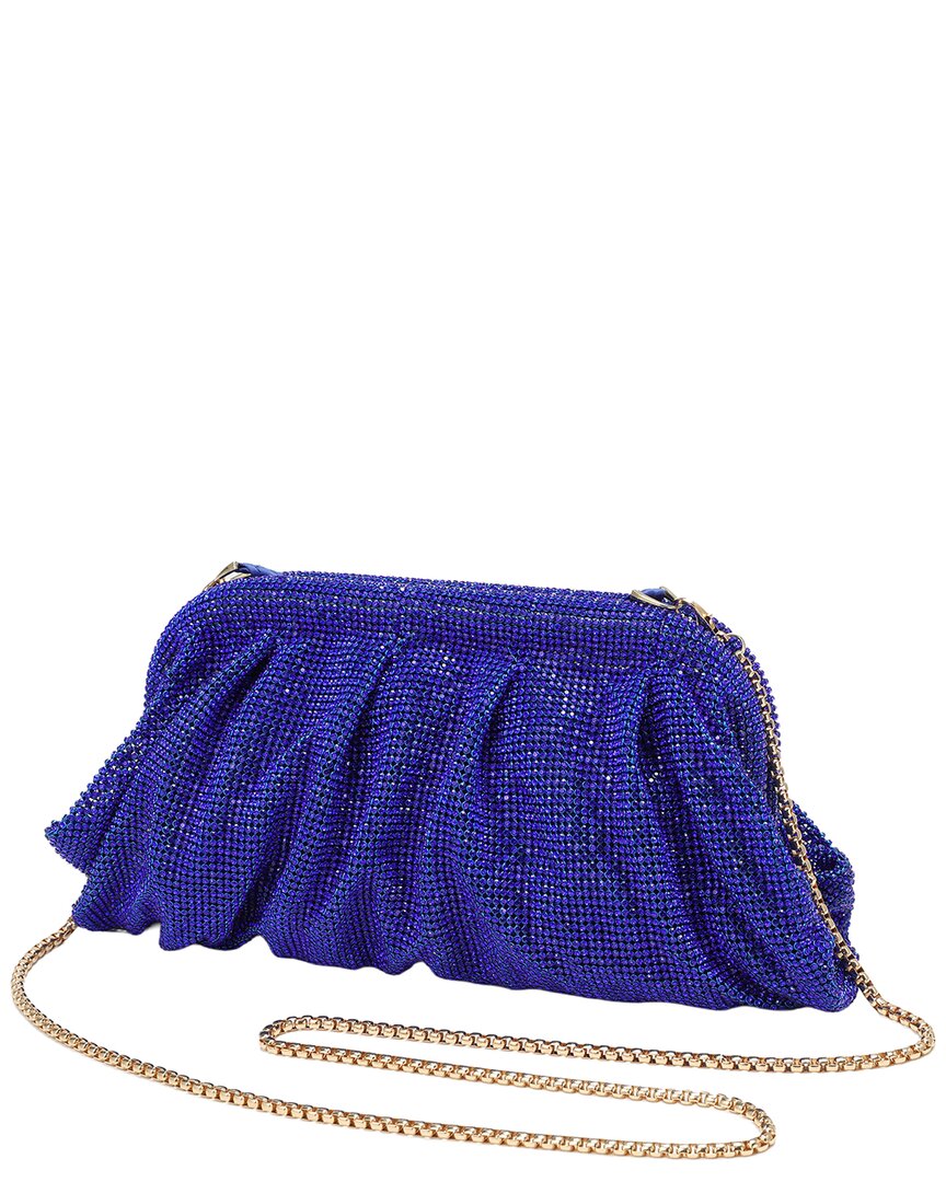 Tiffany & Fred Paris Tiffany And Fred Paris Crystal-embellished Evening Clutch In Blue