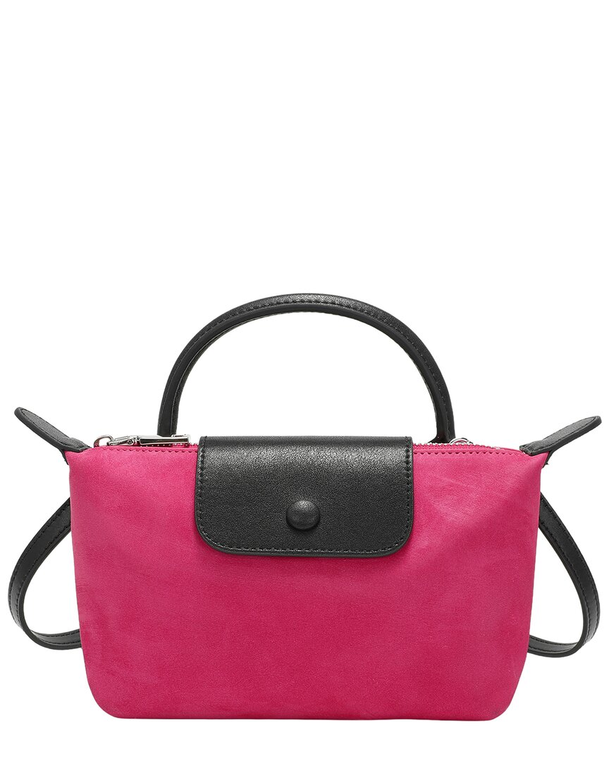 Tiffany & Fred Paris Tiffany And Fred Paris Elegant Mini Suede Leather Satchel In Pink
