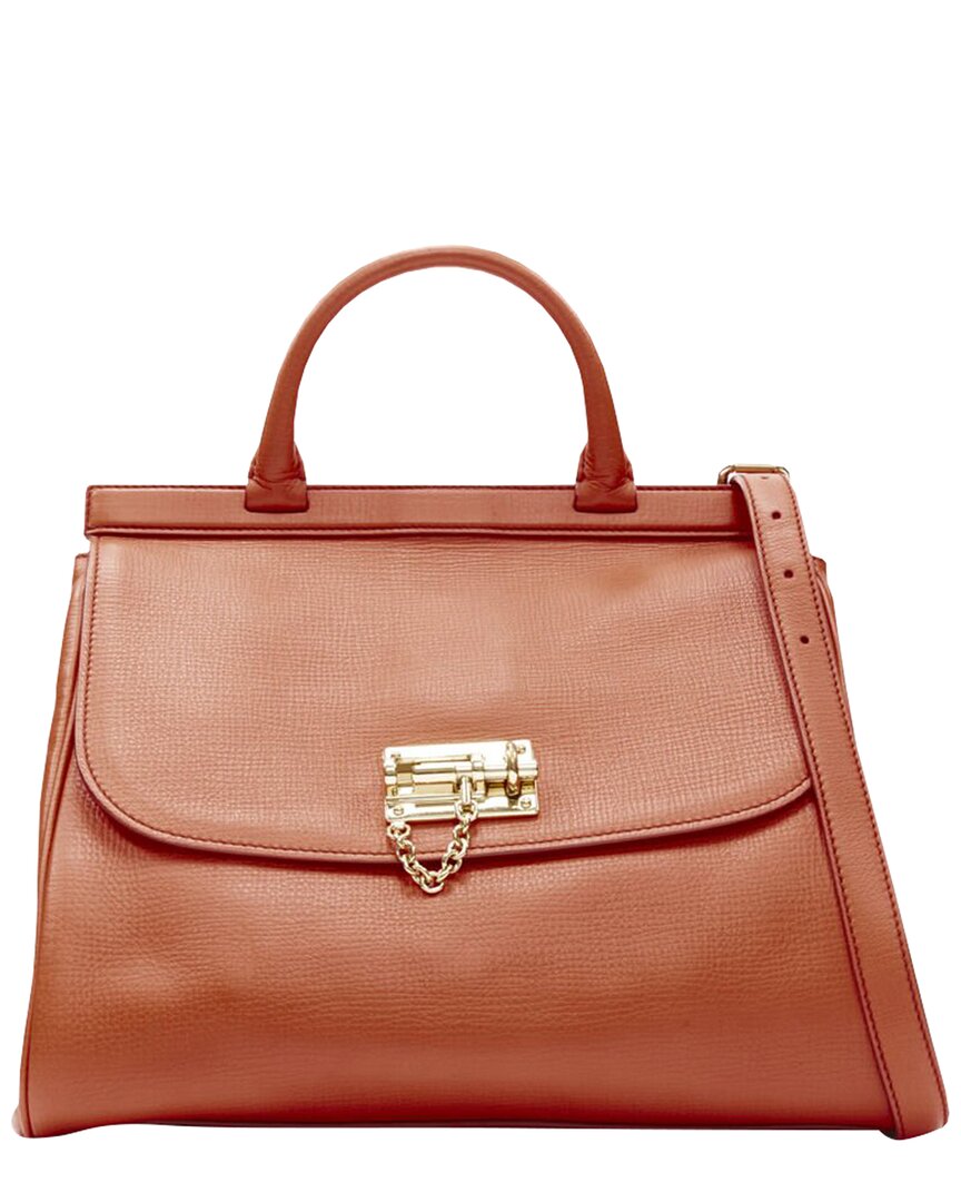 Dolce & Gabbana Monica Leather Lock Shoulder Satchel Bag (authentic Pre-loved)