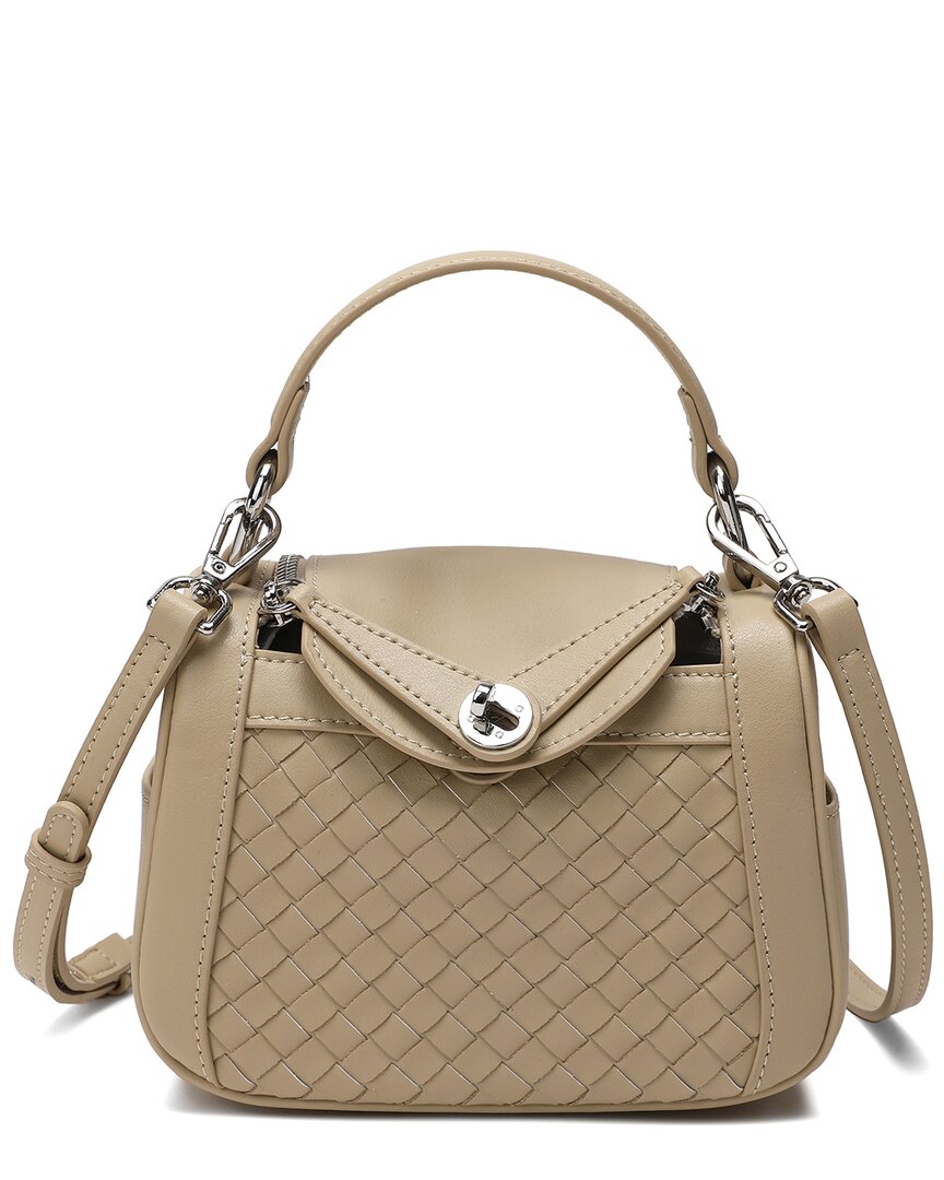 Tiffany & Fred Woven Leather Crossbody Shoulder Bag