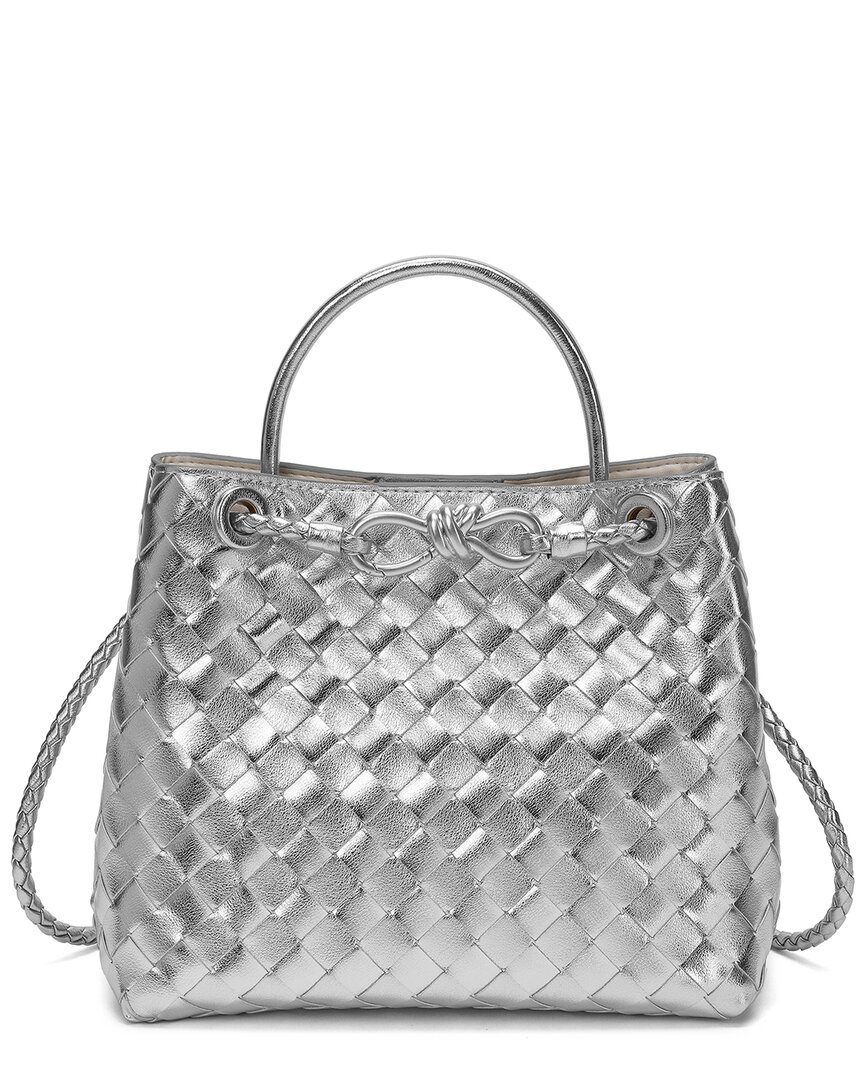 Tiffany & Fred Woven Leather Top Handle Shoulder Bag