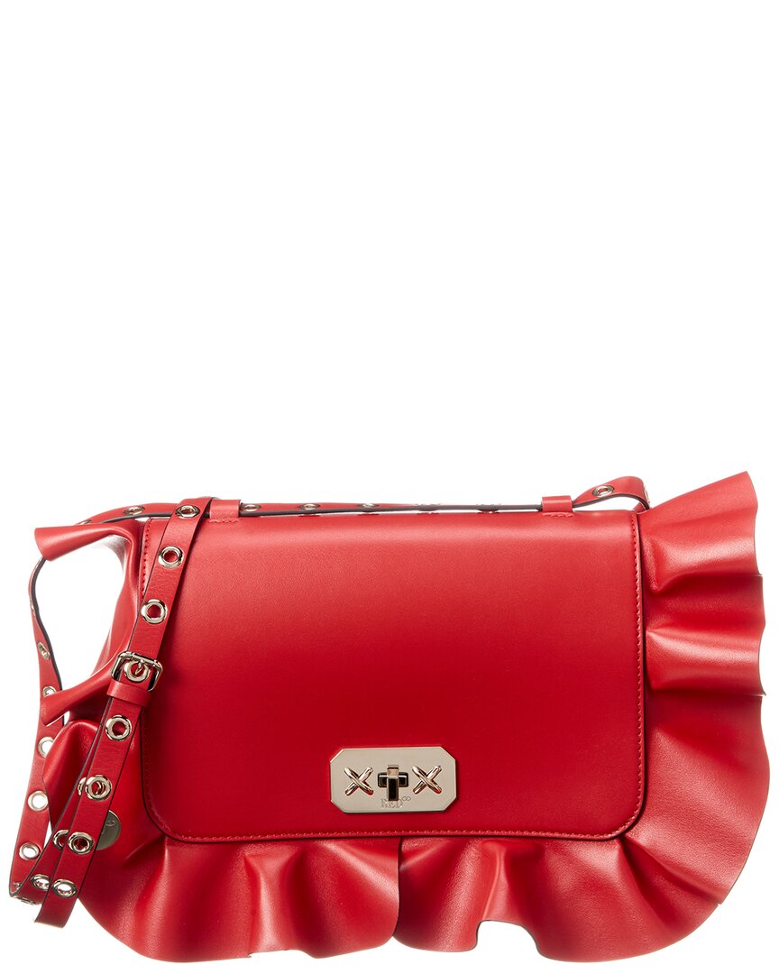 Image of RED Valentino Rock Ruffle Leather Shoulder Bag
