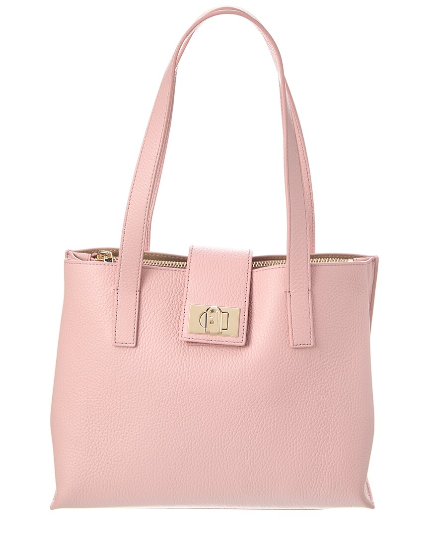 Furla 1927 M Tote 28 Soft Woman Handbag Light Pink Size - Leather