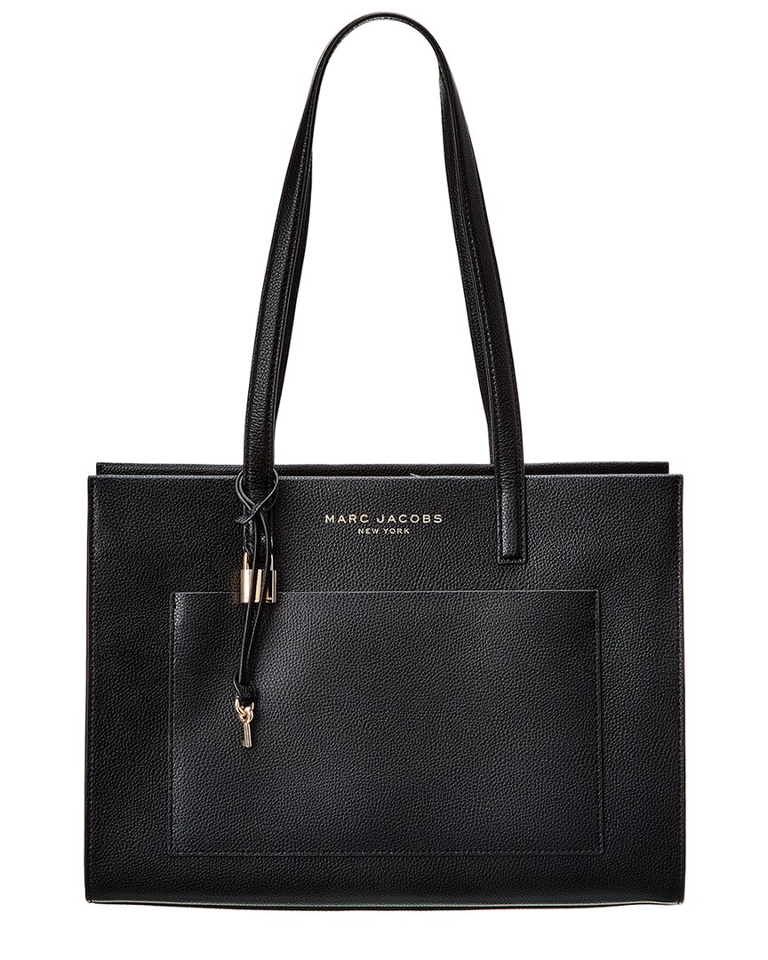 Marc Jacobs The Work Tote Leather Tote Bag In Black