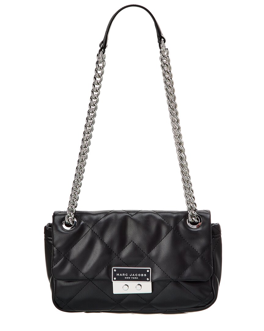 Marc Jacobs Flap Chain Leather Crossbody In Black