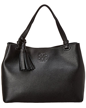 Tory Burch Thea Center Zip Leather Tote from Gilt - Styhunt