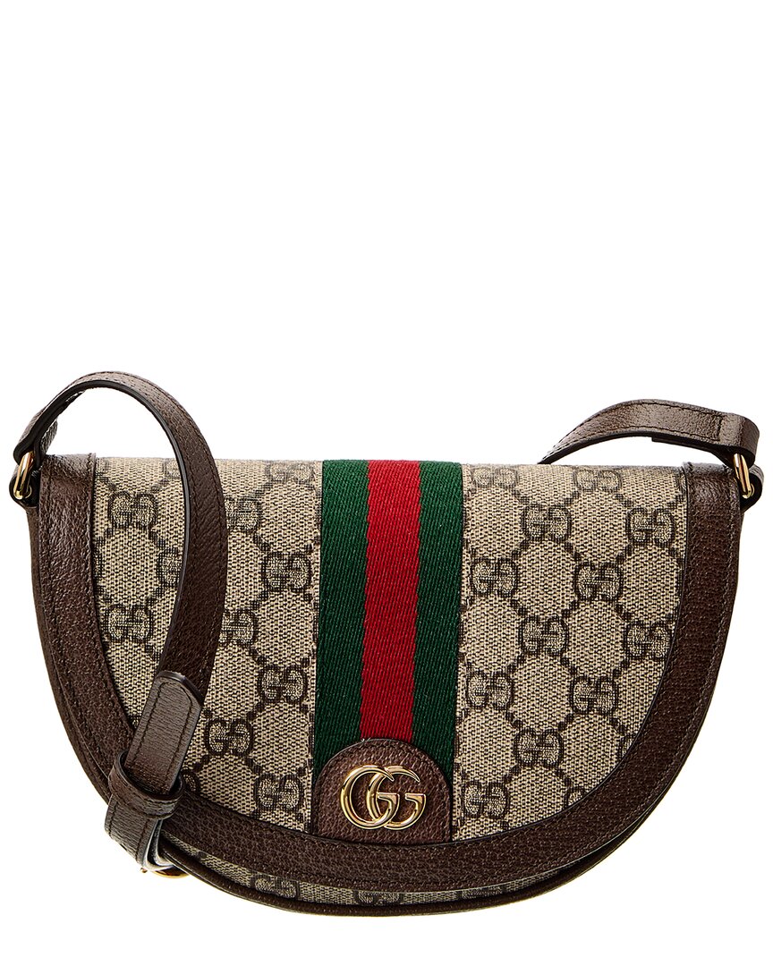Gucci Ophidia Mini Gg-jacquard Canvas Cross-body Bag In Brown