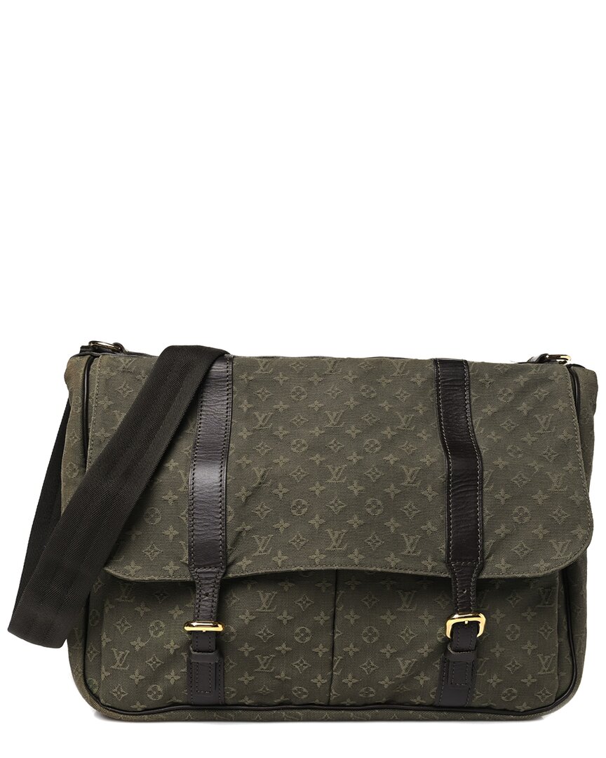 Pre-owned Louis Vuitton Kaki Monogram Mini Lin Canvas Mini Lin Sac A Langer Diaper Bag  (authentic Pre-loved)