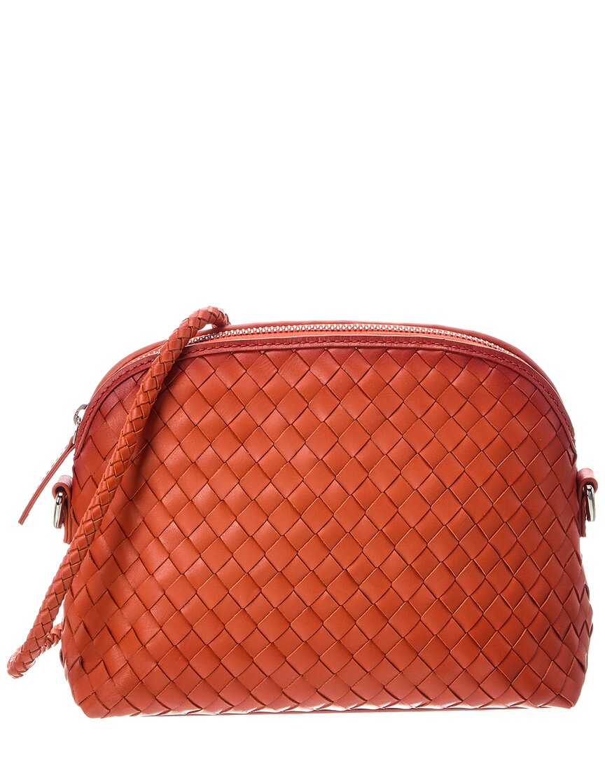Dragon Diffusion Chunky Fellini Leather Crossbody In Orange