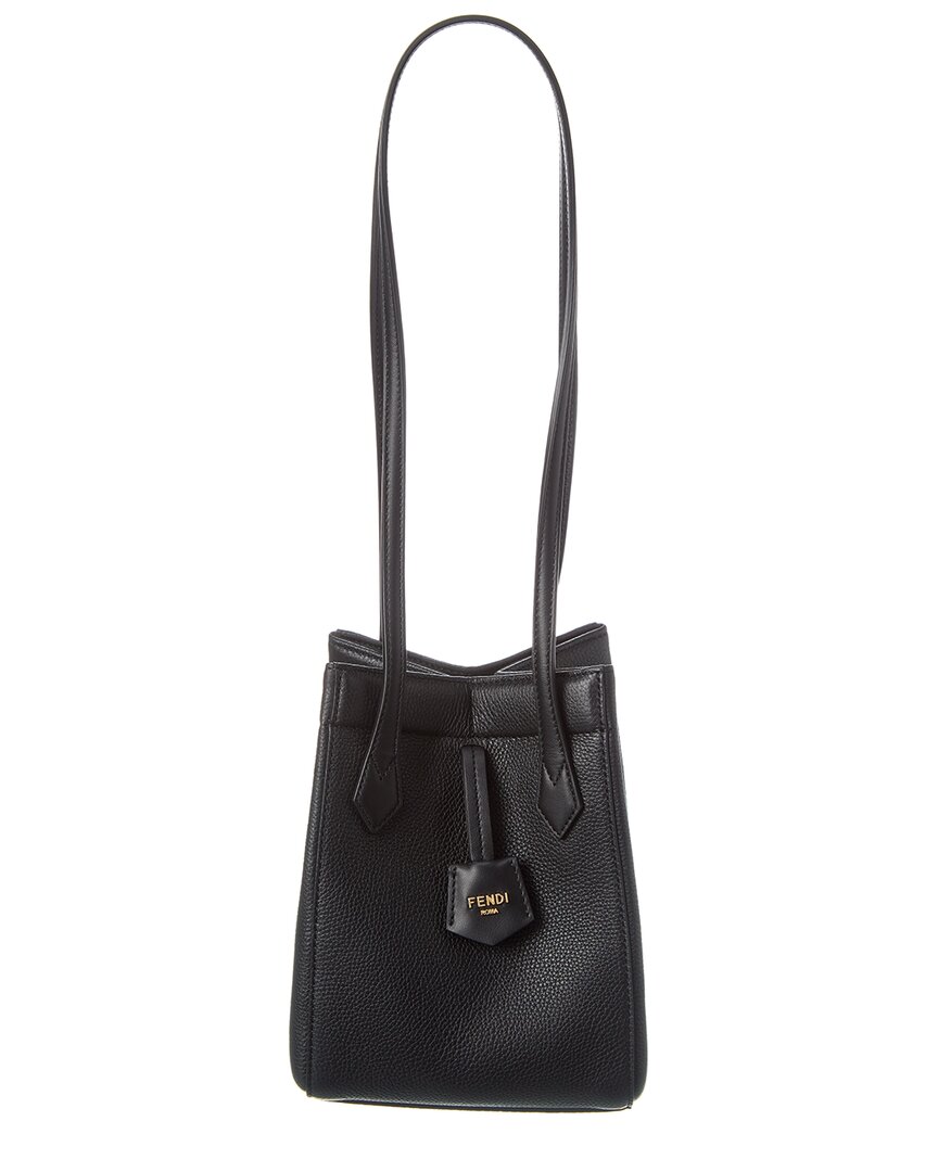 Fendi Black/Gold Origami Mini Leather Shoulder Bag
