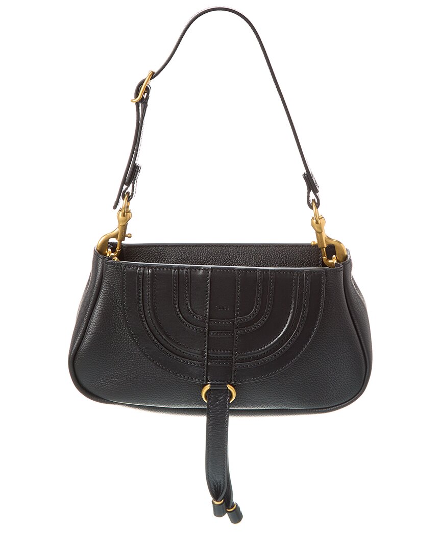Chloé Marcie Leather Small Bag In Black