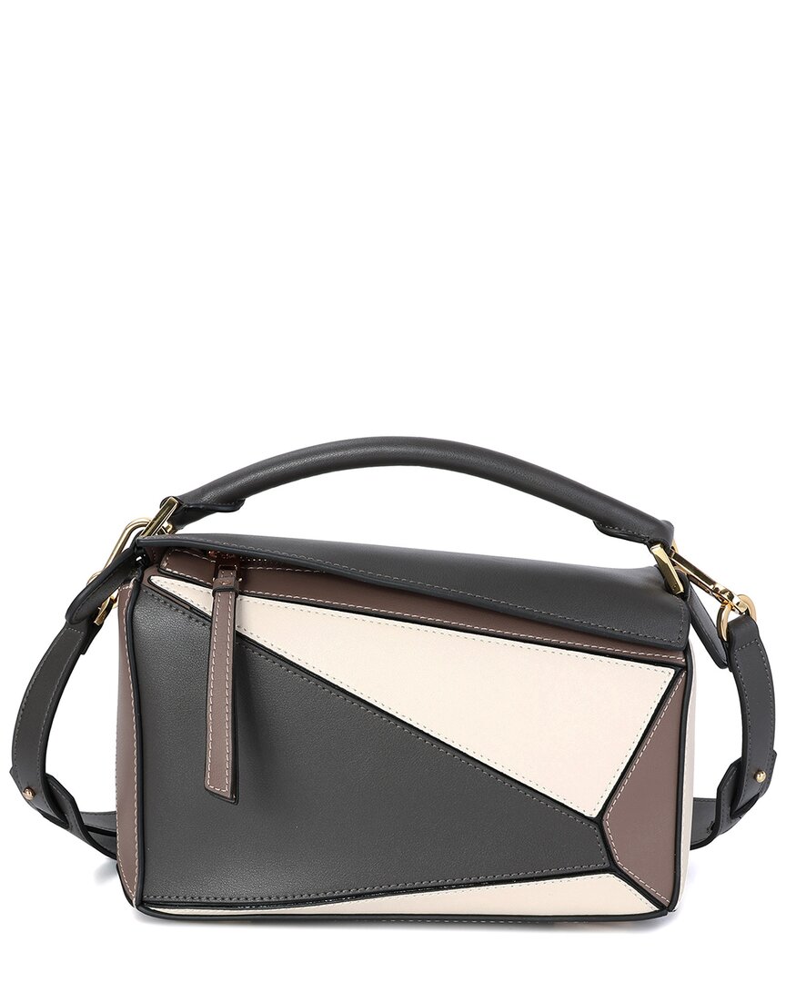 Tiffany & Fred Paris Geometric Leather Messenger Bag